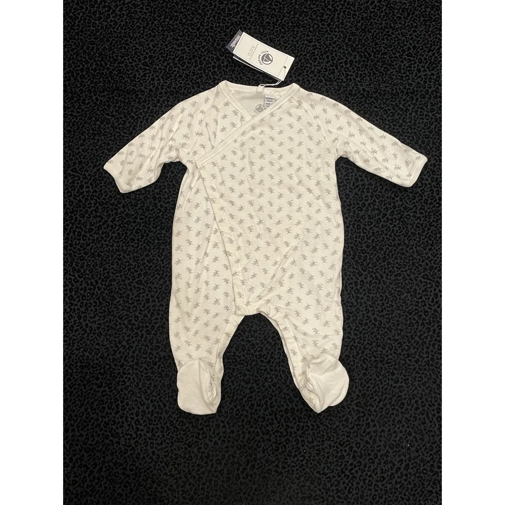 Petit Bateau Baby Girl Sleeper Coverall 3M Organic Cotton